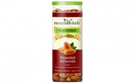 NourishVitals Flavored Roasted Almonds  Jar  150 grams